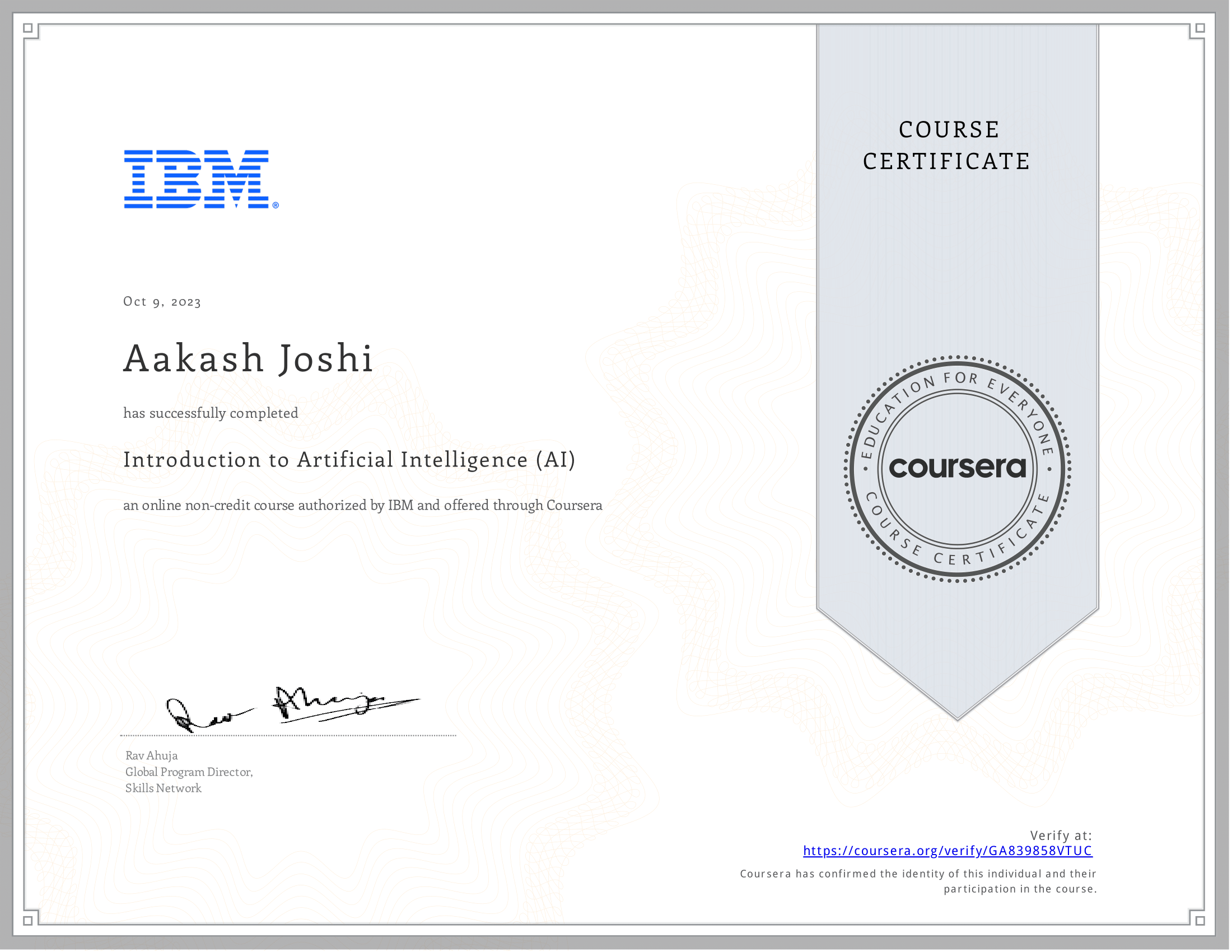 Intro to Artificial Intelligence