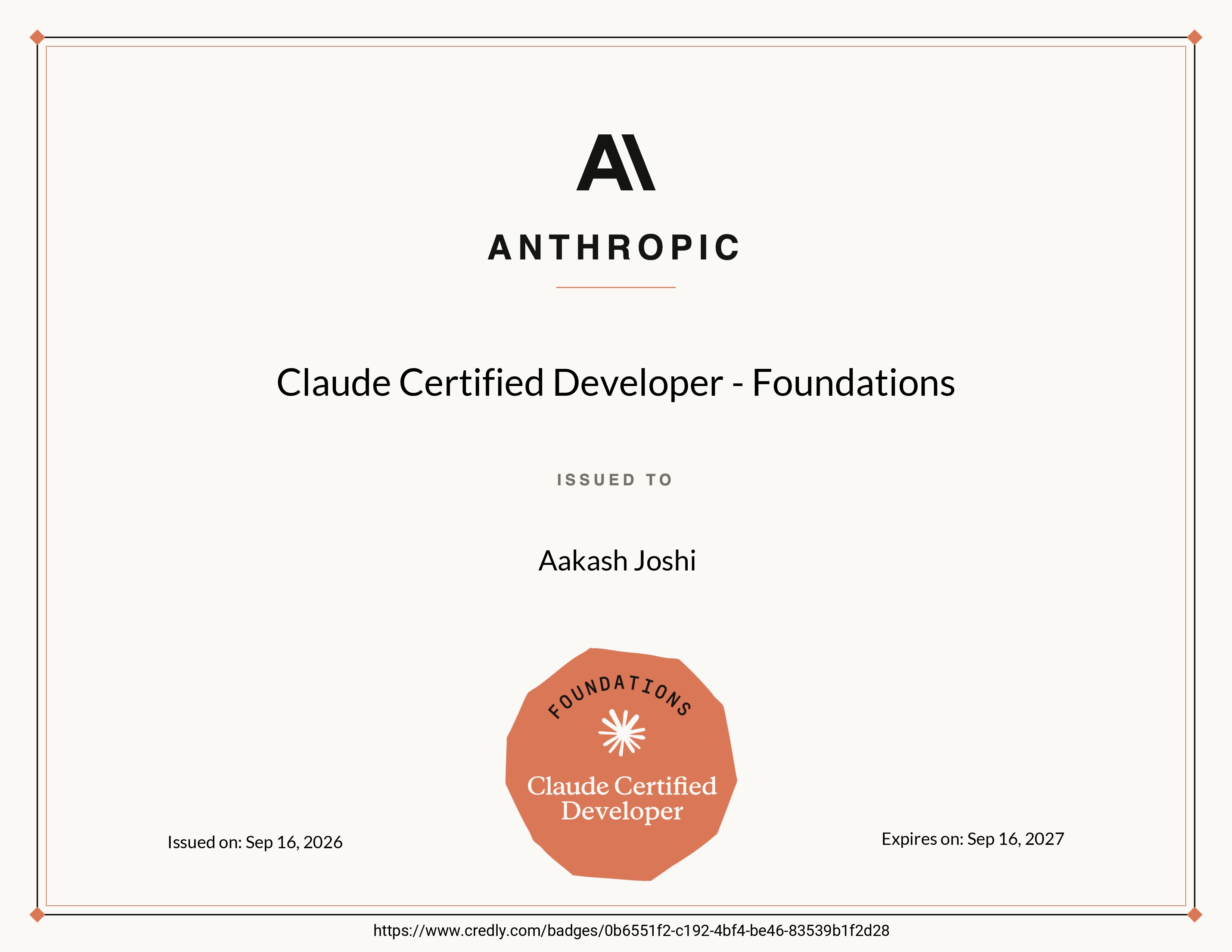 Claude Certified Developer - Foundations